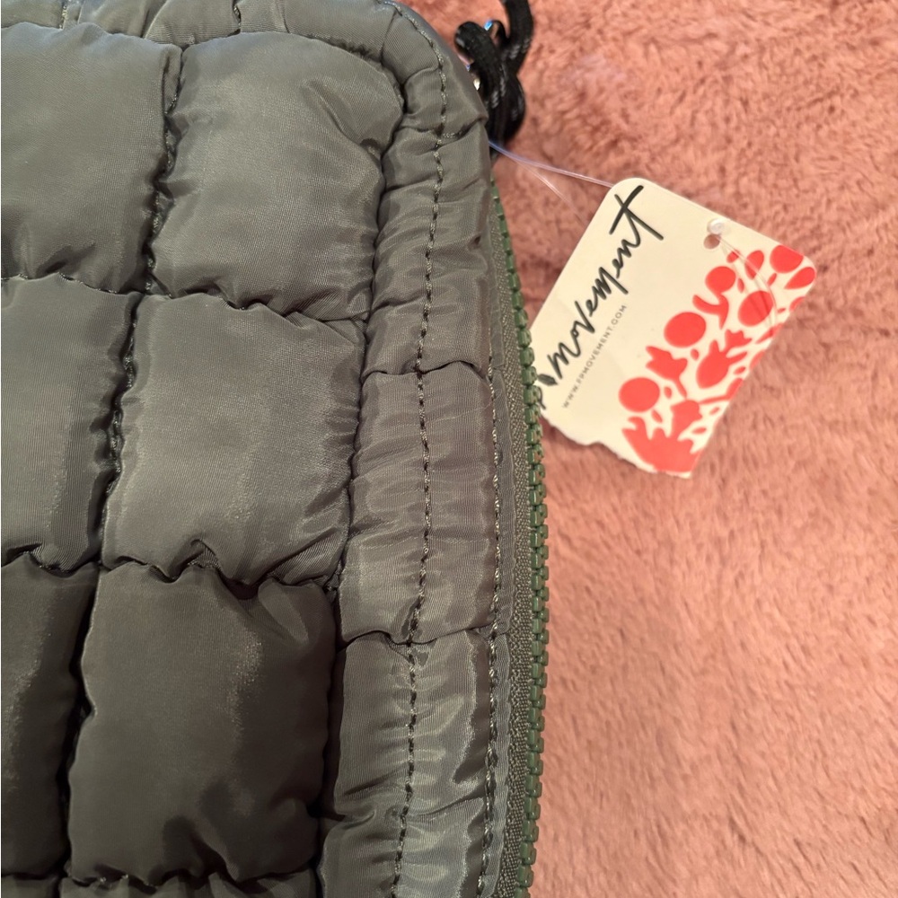 Gray/sage green Quilted Mini Bag, New
Adorable!